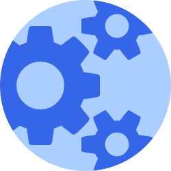 Spining gears icon.