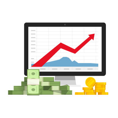 Gráfico de economias em relatório de cibersegurança.