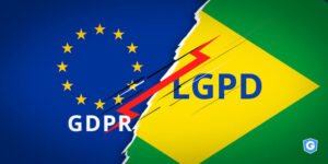 Comparação entre a LGPD brasileira e a GDPR europeia.