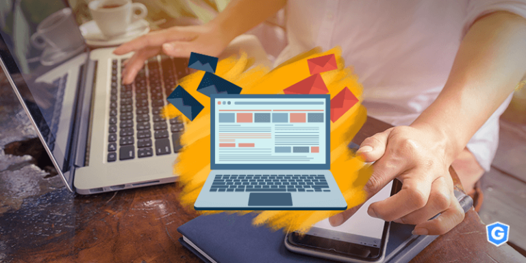 Bulk e junk e-mails atingindo usuário de e-mail.