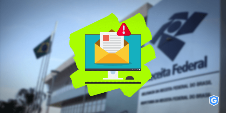 Alerta de e-mail da Receita Federal.