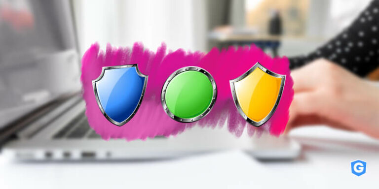 Escudos representando DMARC, DKIM e SPF